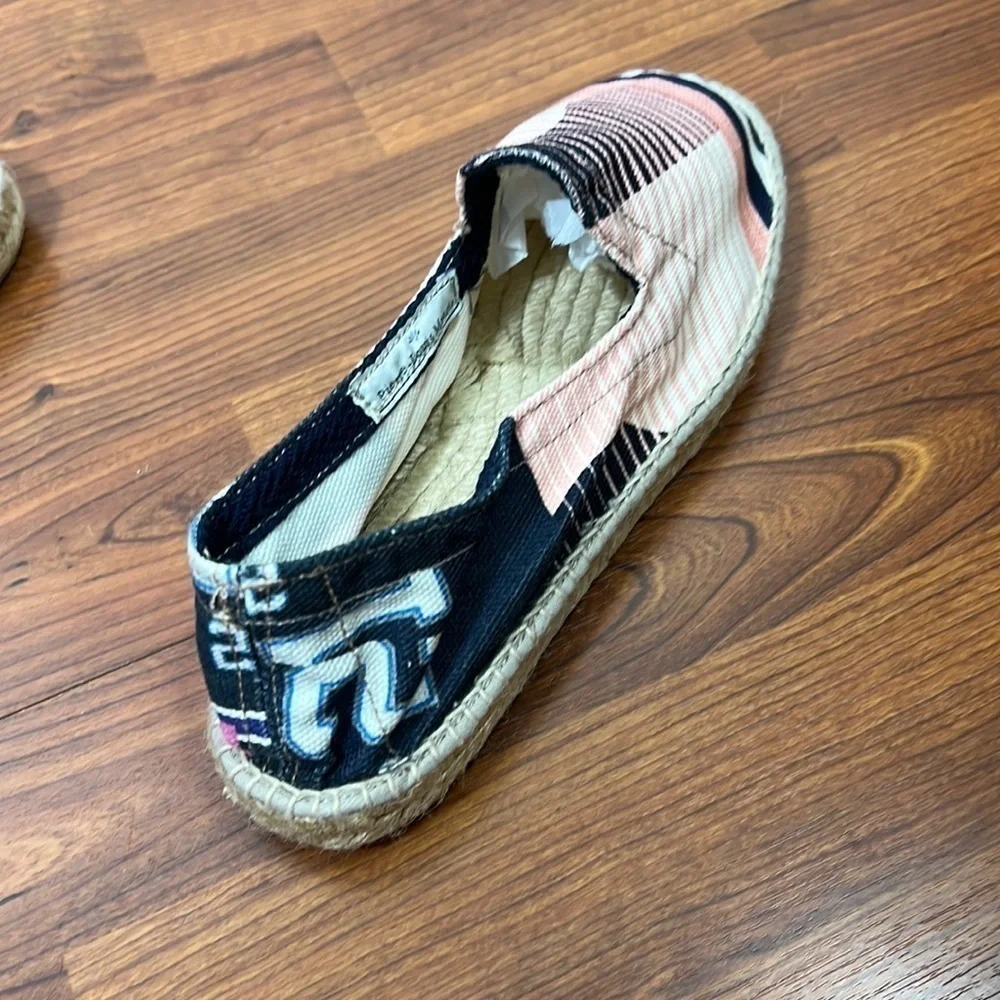 Pierre-Louis Mascia Striped Espadrilles Pink & Navy Sz 38 NWOT